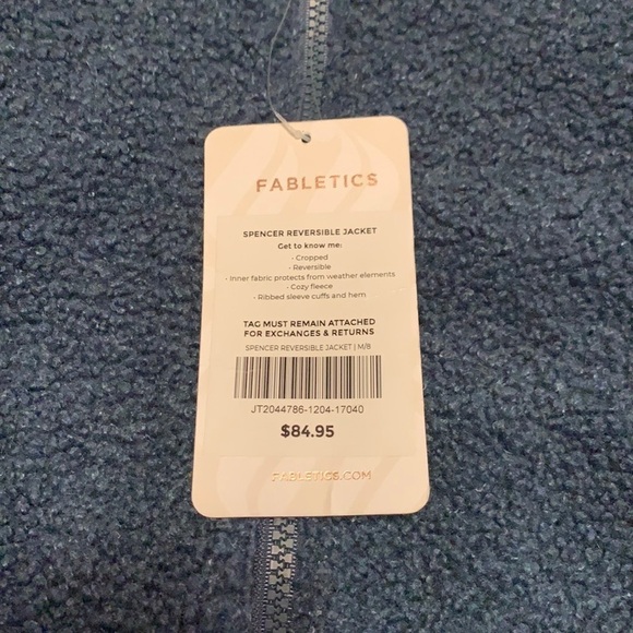 Fabletics reversible jacket, cropped, cozy fleece, ribbed cuffs, new with tags - Picture 5 of 10